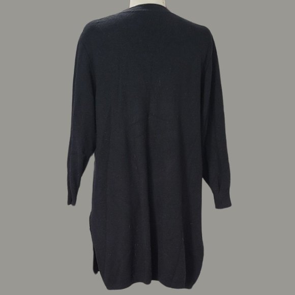 BLACK LONG CARDIGAN SIZE 8 - Picture 2 of 3